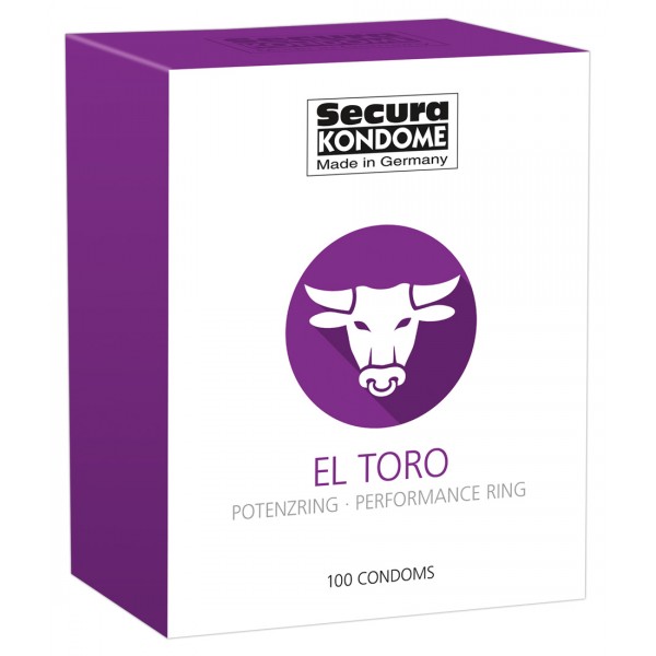 Secura El Toro - potenciagyűrűs óvszerek (100db)