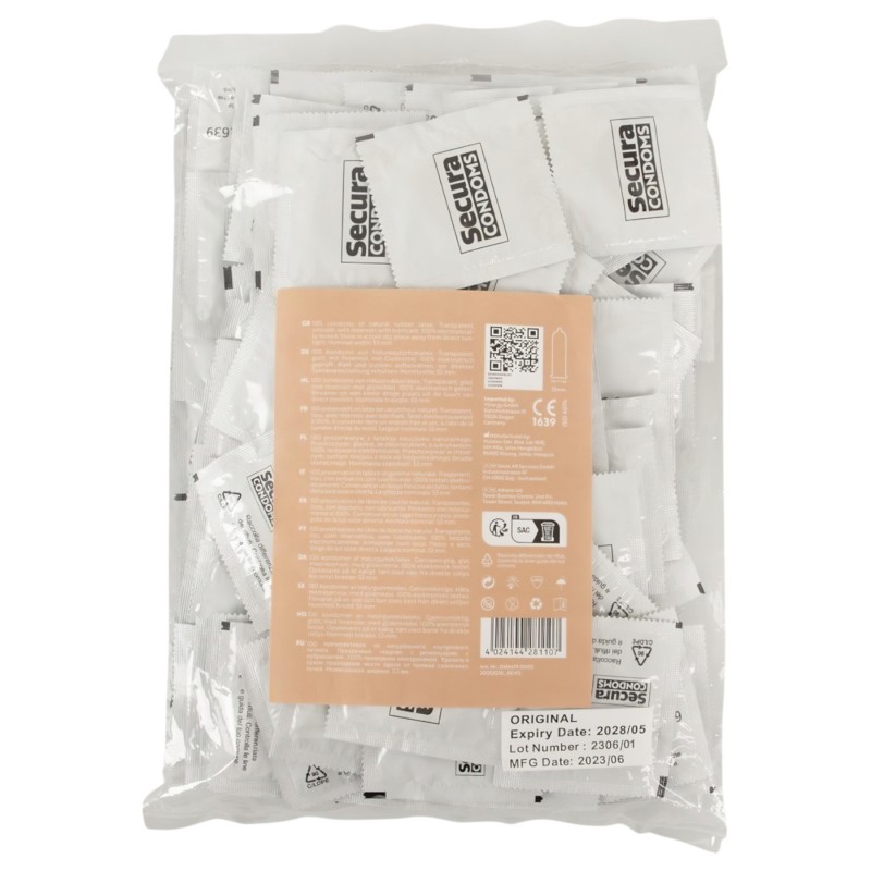 Secura Original - latex óvszer nagy csomag (100 db) 163445 termék bemutató kép