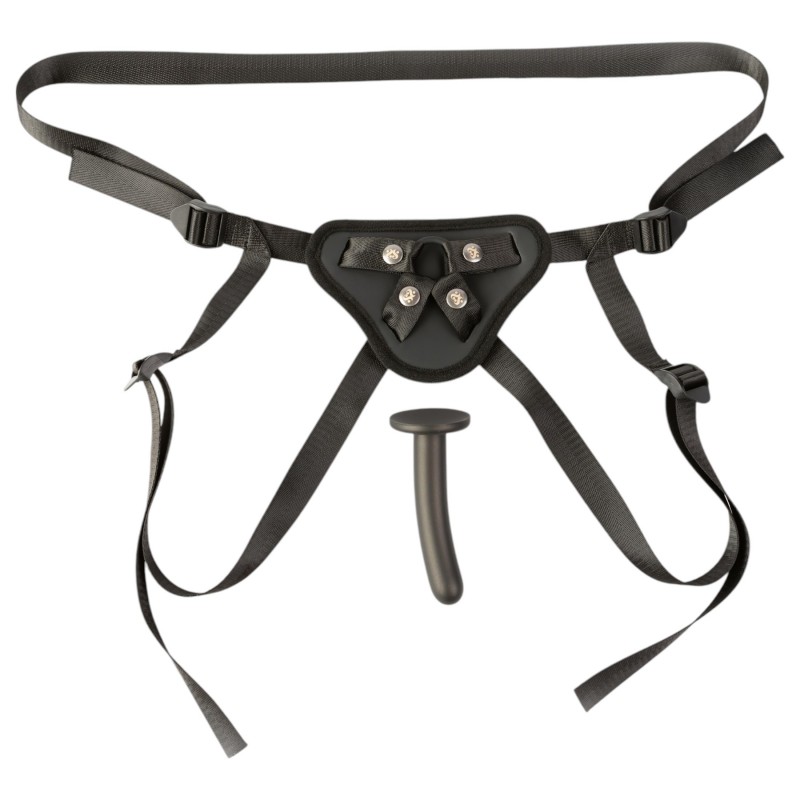 Sei Mio - felcsatolható dildó hámmal - 12,5 cm (fekete) 100411 termék bemutató kép