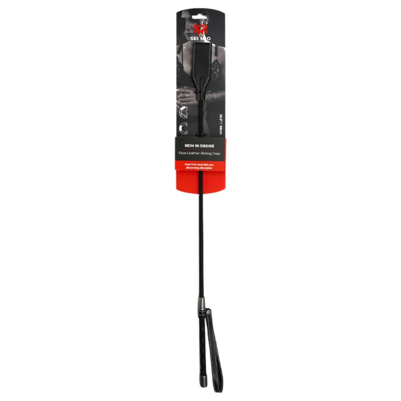 Sei Mio - hosszú műbőr lovaglópálca, 53 cm (fekete) 162972 termék bemutató kép