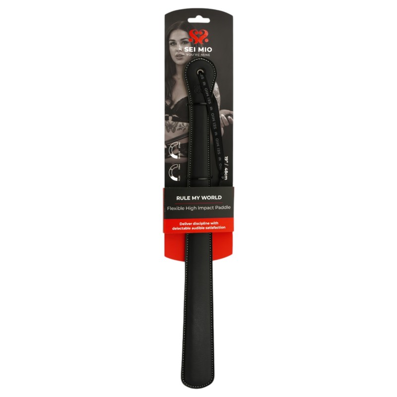 Sei Mio - hosszú BDSM paskoló (fekete) 99962 termék bemutató kép