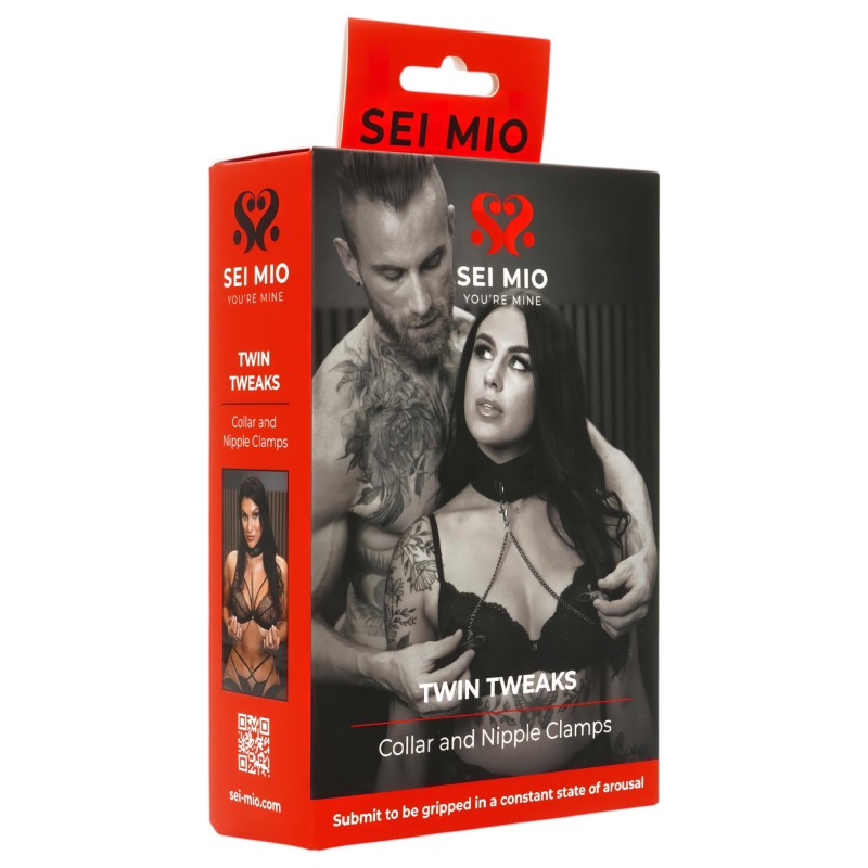 Sei Mio - nyakörv és bimbócsipesz (fekete) 99929 termék bemutató kép