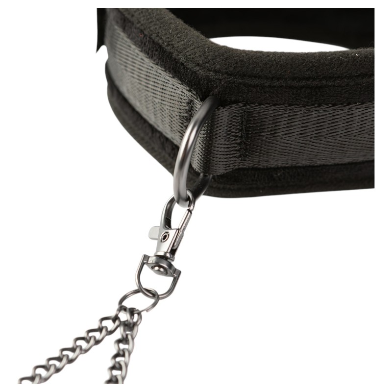 Sei Mio - nyakörv és bimbócsipesz, bondage szett (fekete) 162950 termék bemutató kép