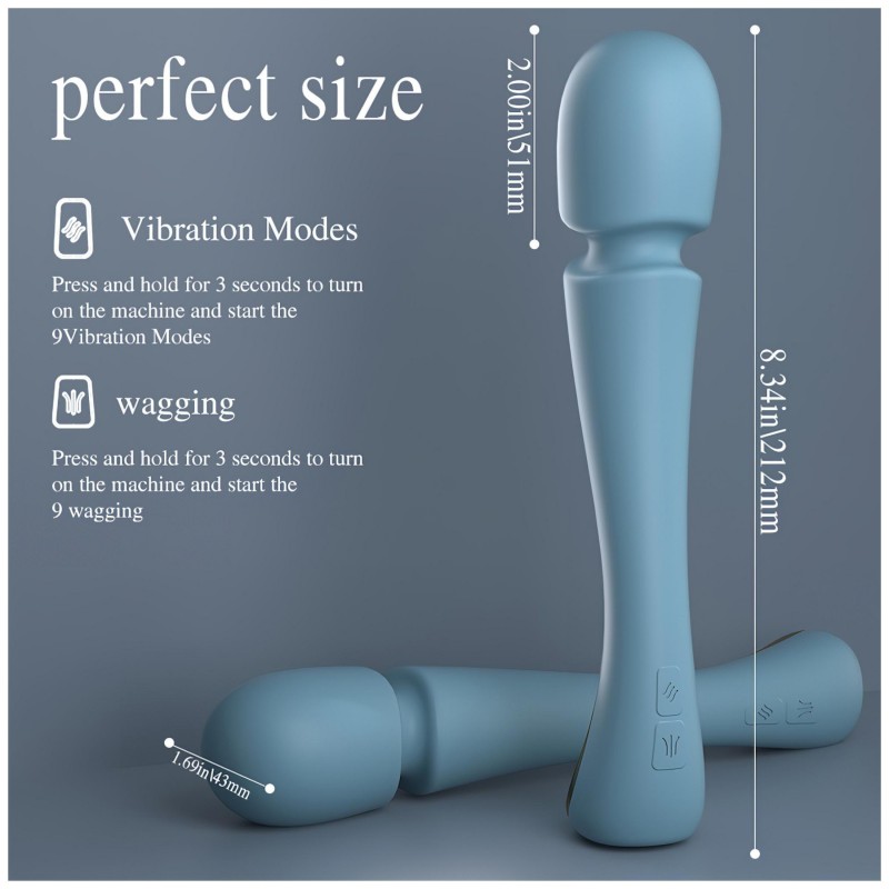 SEX HD Dancer - wand masszírozó vibrátor (türkiz) 124871 termék bemutató kép