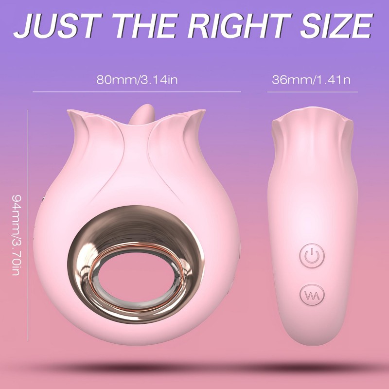 Sex HD French Kiss - nyelves csiklóizgató vibrátor (pink) 104795 termék bemutató kép