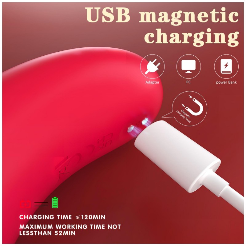 SEX HD Genie - G-pont és csiklóvibrátor (piros) 124884 termék bemutató kép