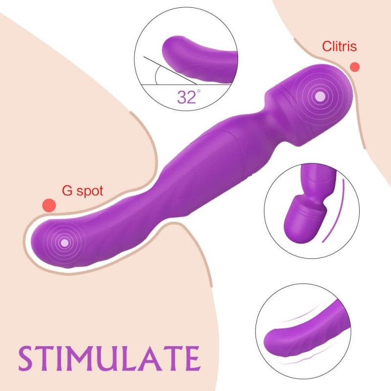 Sex HD Iris - 2 motoros melegítő masszírozó vibrátor (lila) 84808 termék bemutató kép