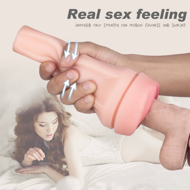 Sex HD Marcus - élethű műpunci tokban (fekete-natúr) 84780 termék bemutató kép