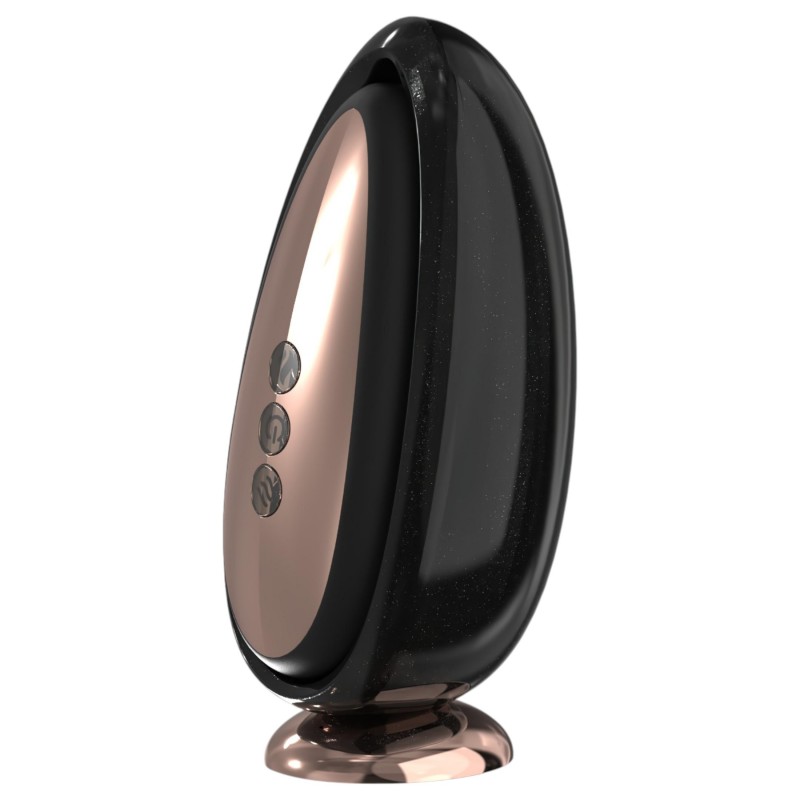 Sex HD Mirror - melegítő funkciós nyelves csiklóizgató vibrátor (fekete) 163257 termék bemutató kép