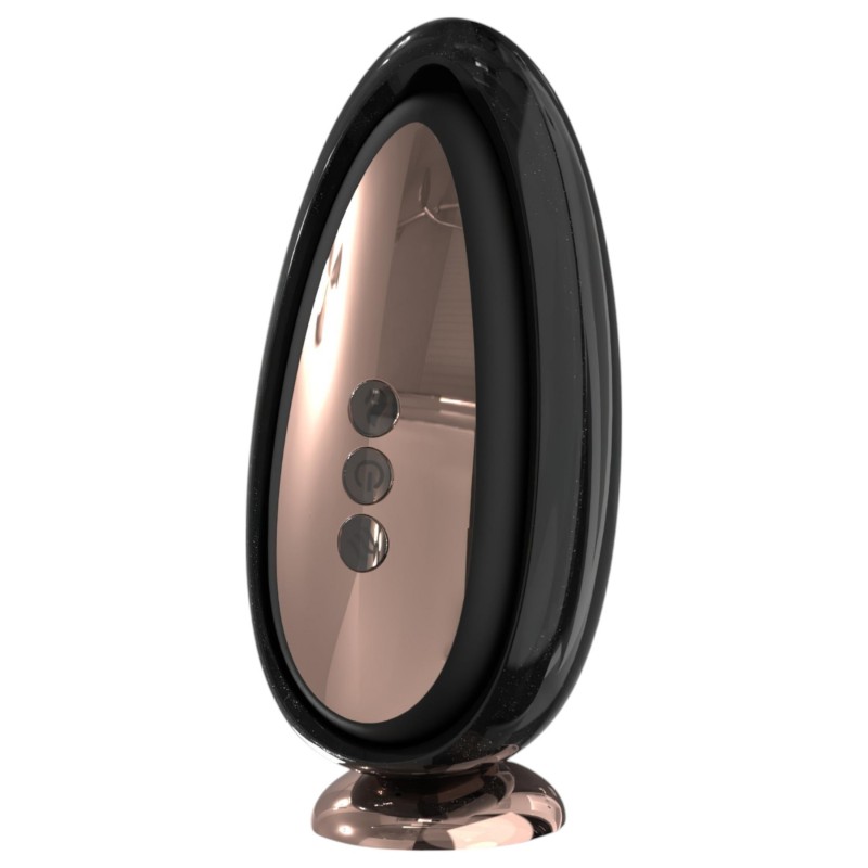 Sex HD Mirror - melegítő funkciós nyelves csiklóizgató vibrátor (fekete) 163259 termék bemutató kép