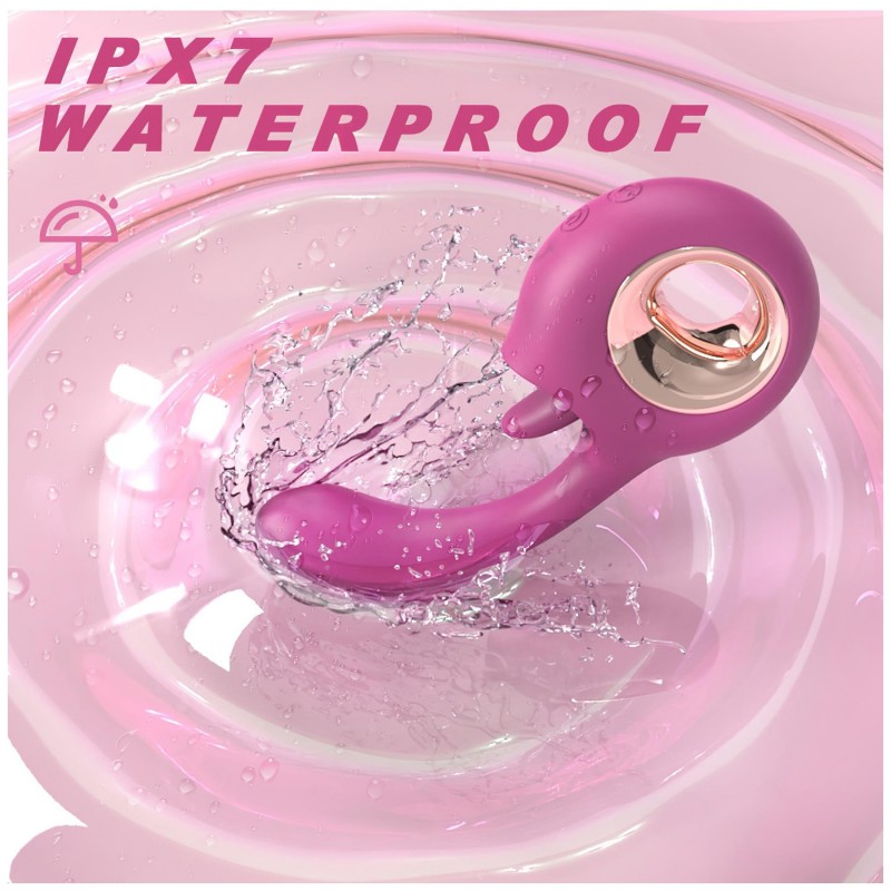 Sex HD - nyelves csiklóizgató és G-pont vibrátor (piros) 166356 termék bemutató kép