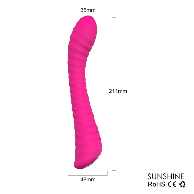 Sex HD Sunshine - akkus, barázdált G-pont vibrátor (pink) 91437 termék bemutató kép