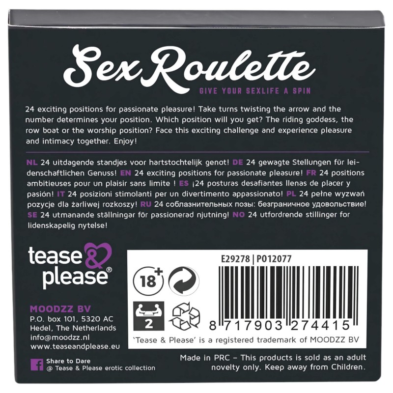 Sex Roulette Kama Sutra - szex társasjáték pároknak (10 nyelven) 158843 termék bemutató kép