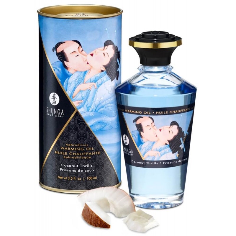 Shunga - melegítő masszázsolaj - kókusz (100ml) 78096 termék bemutató kép