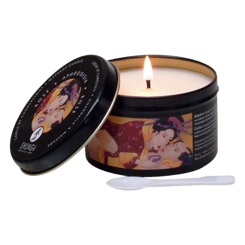 Shunga testgyertya - vágyfokozó - rózsa (170ml) 89439 termék bemutató kép