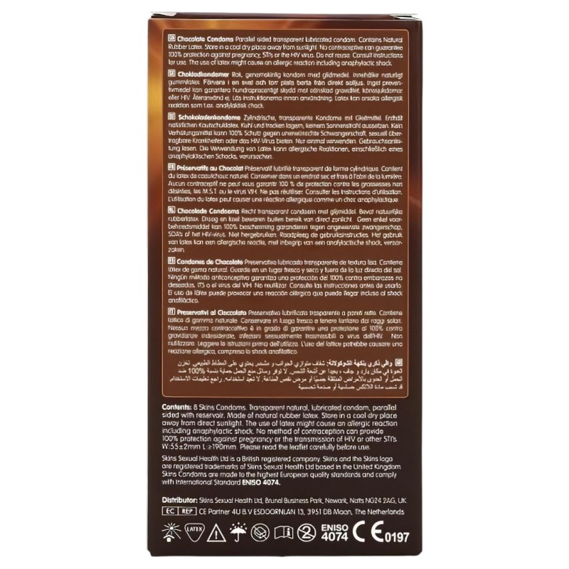 Skins - csokis óvszer (8db) 123352 termék bemutató kép