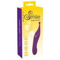 SMILE Double - akkus, 2in1 csiklóvibrátor (lila) 66710 termék bemutató kép