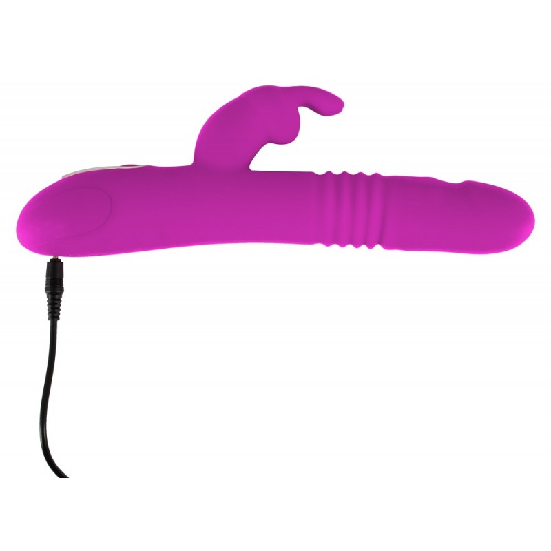 SMILE Rabbit - akkus, csiklókaros lökő-forgó vibrátor (pink) 67200 termék bemutató kép