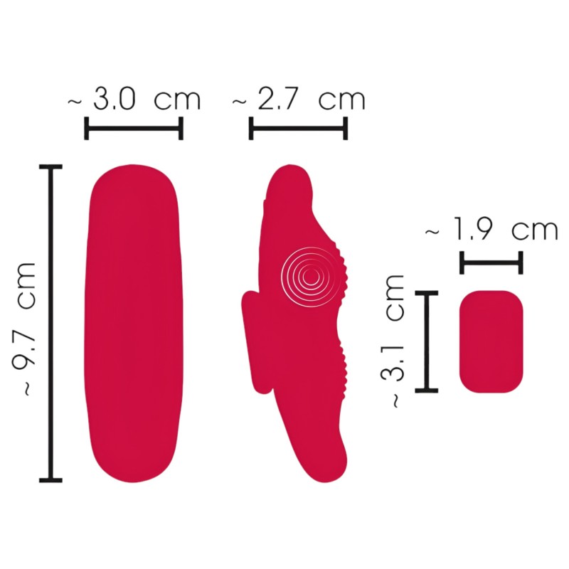 Smile - akkus, rádiós bugyi vibrátor (piros) 93410 termék bemutató kép