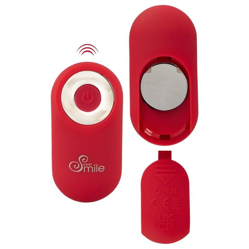 Smile - akkus, rádiós bugyi vibrátor (piros) 93414 termék bemutató kép