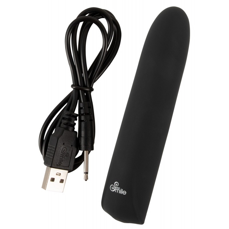 Smile - akkus, vízálló mini vibrátor (fekete) 93265 termék bemutató kép