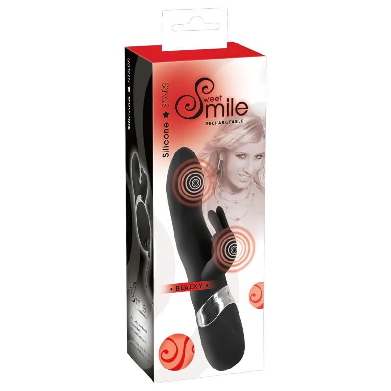 SMILE Blacky - USB-s akkus 2 motoros vibrátor (fekete) 161580 termék bemutató kép
