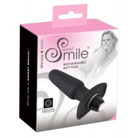 SMILE Butt Plug - akkus, szilikon anál vibrátor (fekete) 72883 termék bemutató kép