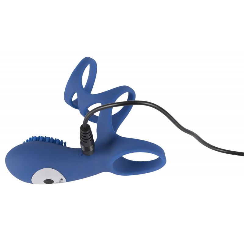 SMILE Couple - akkus, vibrációs péniszmandzsetta (kék) 105681 termék bemutató kép