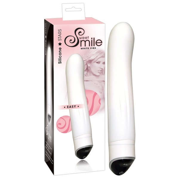SMILE Easy - hajlított vibrátor (fehér)