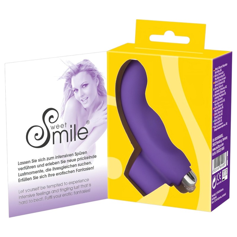 SMILE Finger - hullámos, szilikon csiklóizgató ujjvibrátor (lila) 157913 termék bemutató kép