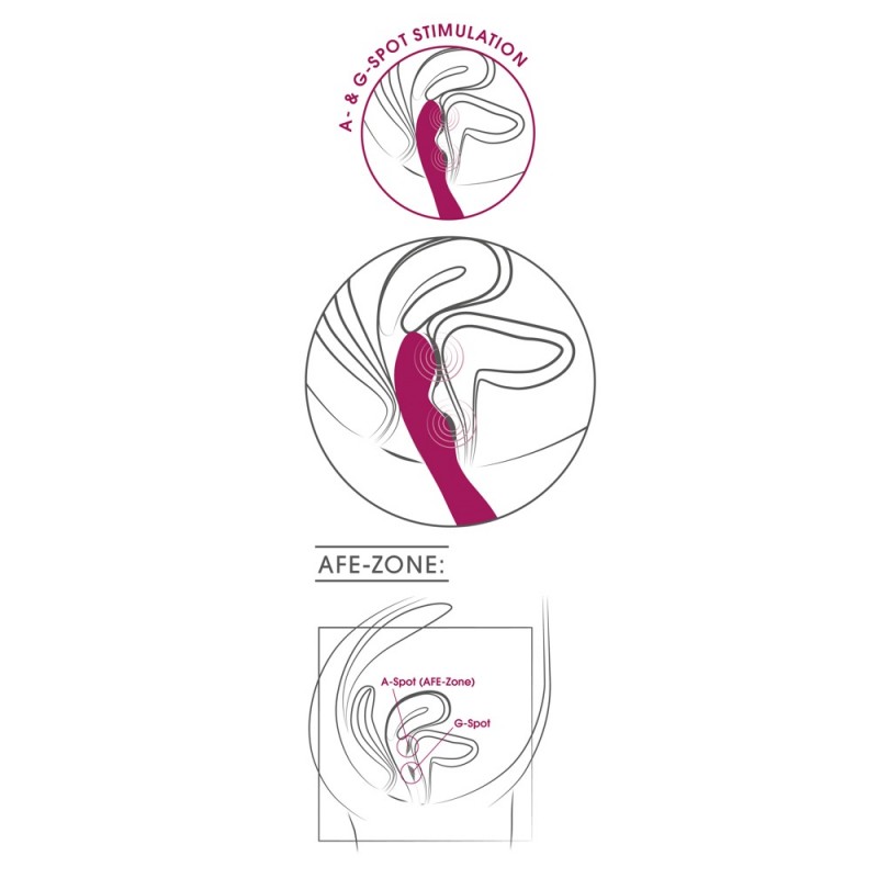 SMILE - flexibilis A és G-pont vibrátor (pink) 40664 termék bemutató kép