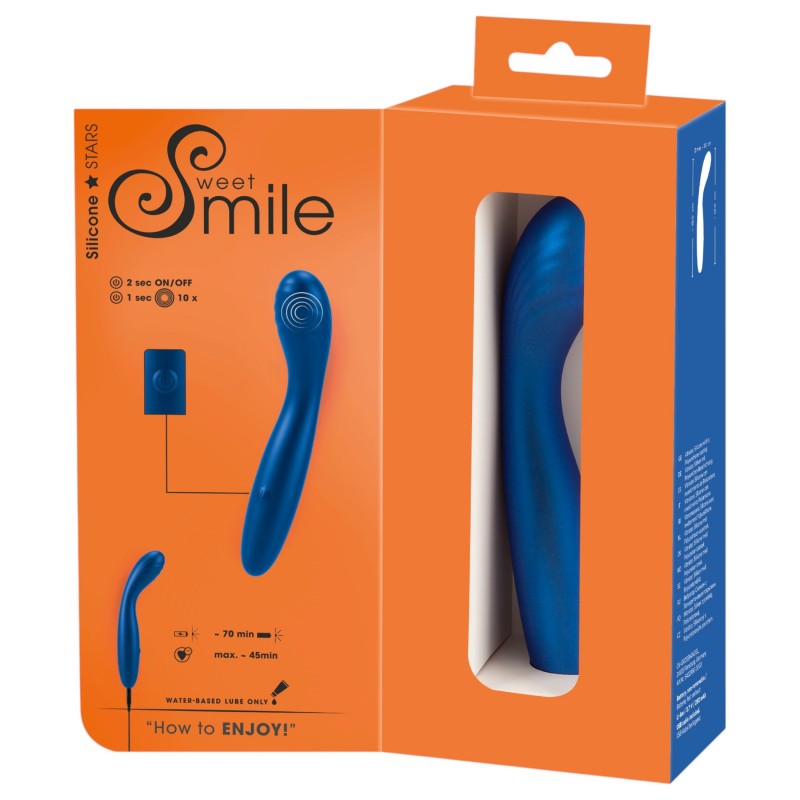 Smile - flexibilis G-pont vibrátor (kék) 105164 termék bemutató kép
