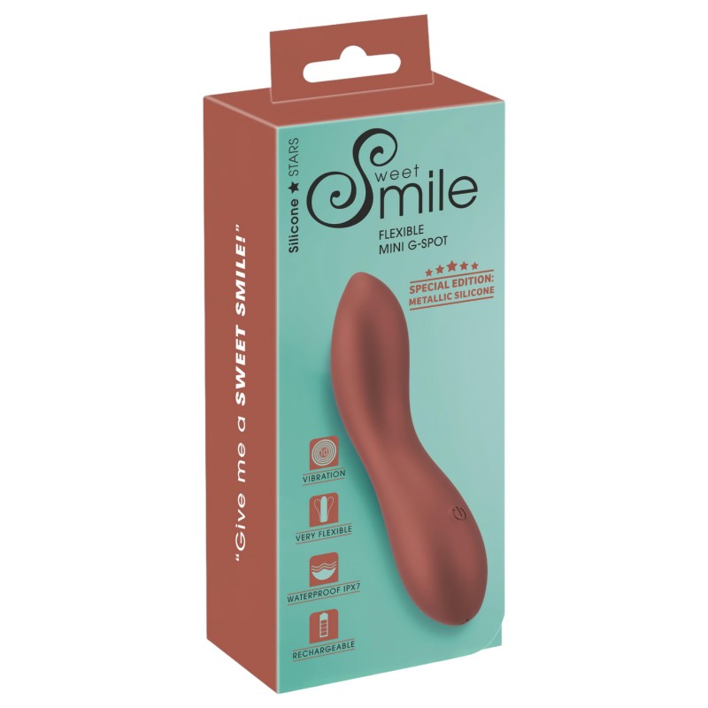 Smile - flexibilis mini G-pont vibrátor (bronz) 105154 termék bemutató kép