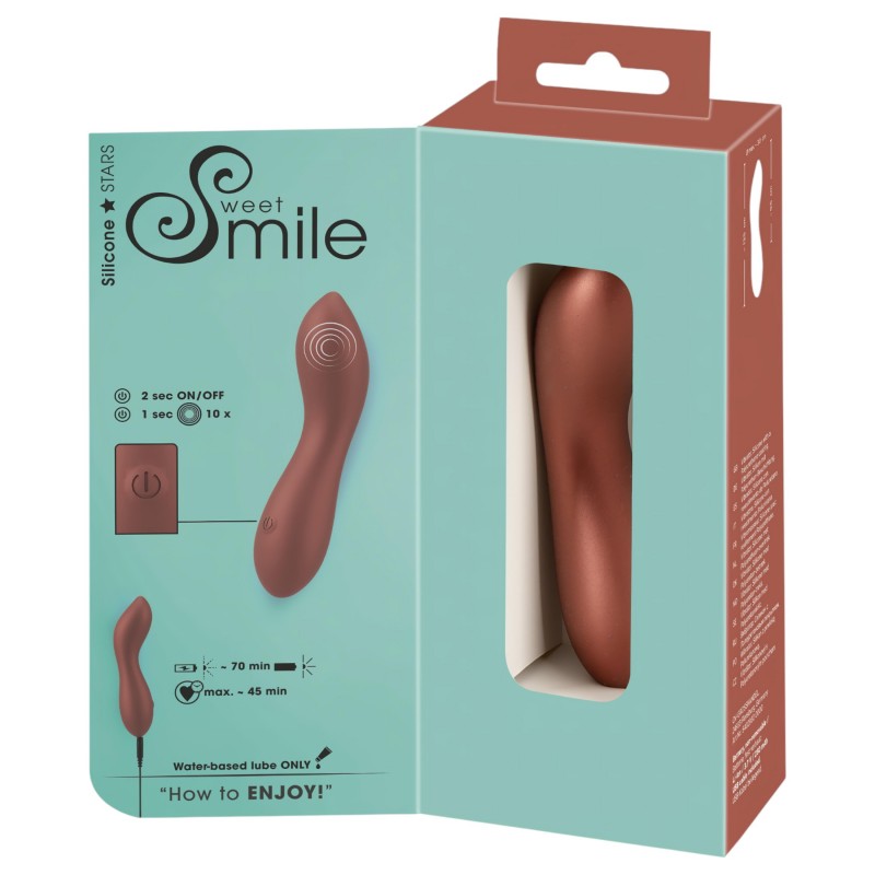 Smile - flexibilis mini G-pont vibrátor (bronz) 105155 termék bemutató kép