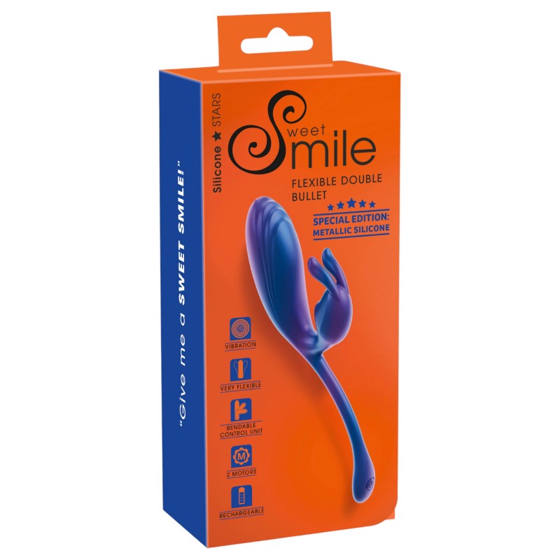 Smile - G-pont és csiklóizgató vibrátor (kék) 124222 termék bemutató kép
