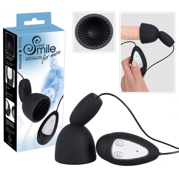 SMILE Glans - makk vibrátor (fekete)