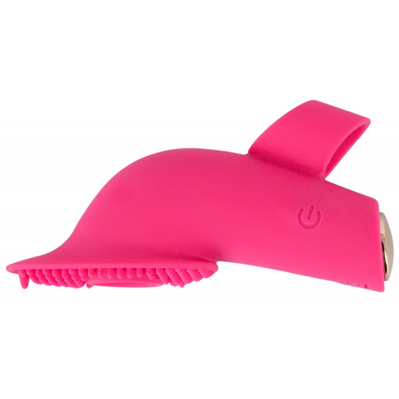 SMILE Licking - akkus, léghullámos-nyelves ujjvibrátor (pink) 70208 termék bemutató kép