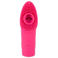SMILE Licking - akkus, léghullámos-nyelves ujjvibrátor (pink) 70209 termék bemutató kép