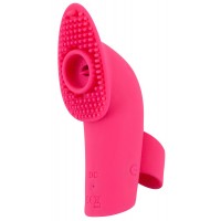 SMILE Licking - akkus, léghullámos-nyelves ujjvibrátor (pink) 70210 termék bemutató kép
