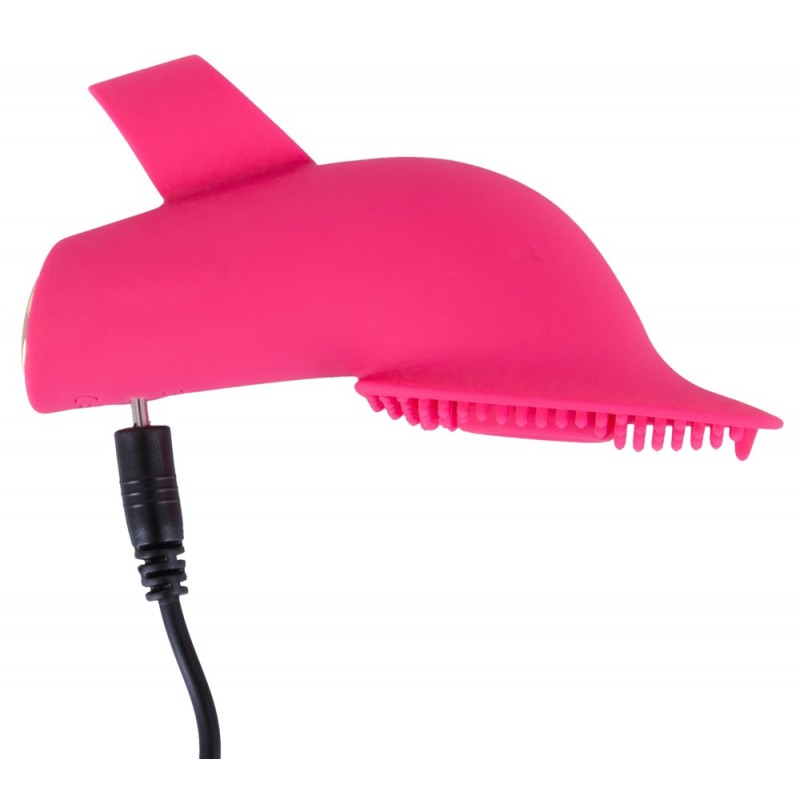 SMILE Licking - akkus, léghullámos-nyelves ujjvibrátor (pink) 70212 termék bemutató kép