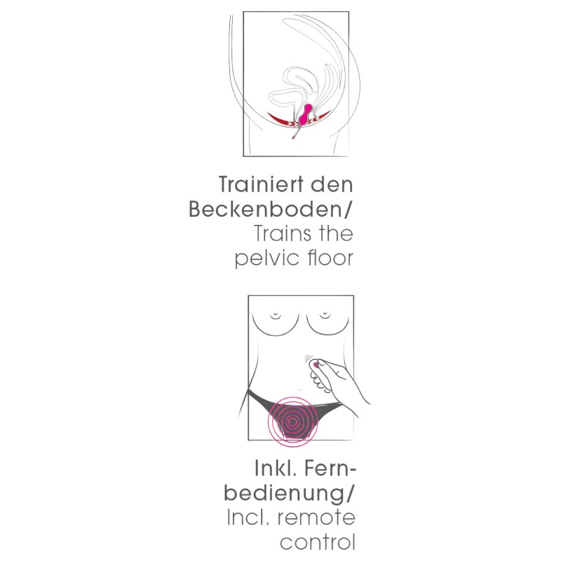 SMILE Love Balls - hordható akkus, rádiós vibrotojás (pink) 161597 termék bemutató kép