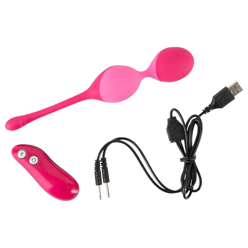 SMILE Love Balls - hordható rádiós vibrotojás - 82 g (pink) 160675 termék bemutató kép