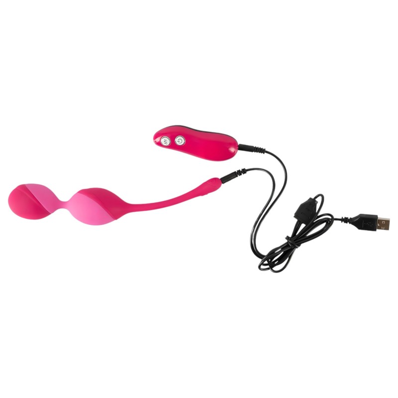 SMILE Love Balls - hordható rádiós vibrotojás - 82 g (pink) 160676 termék bemutató kép
