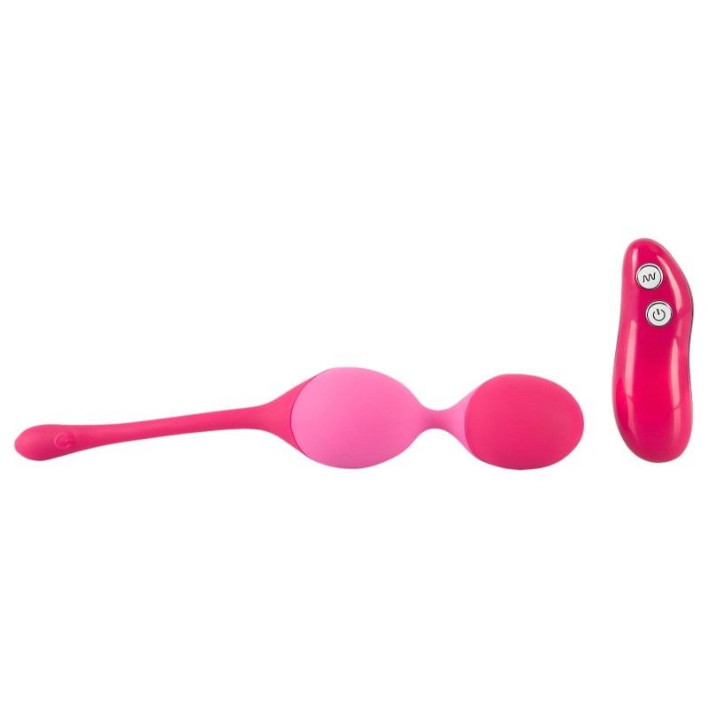 SMILE Love Balls - hordható rádiós vibrotojás - 82 g (pink) 160677 termék bemutató kép