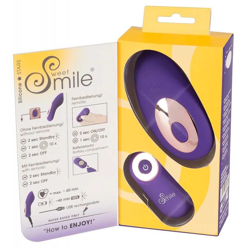SMILE Panty - akkus, rádiós csikló vibrátor (lila) 116730 termék bemutató kép