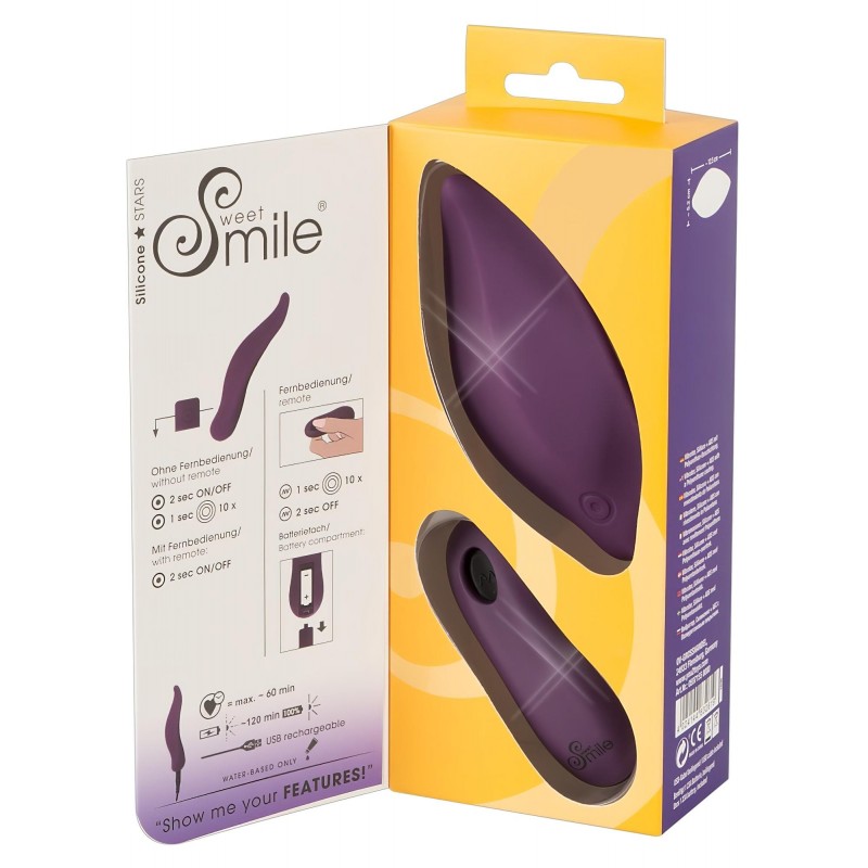 SMILE Panty - hordható akkus csikló vibrátor (lila) 150839 termék bemutató kép