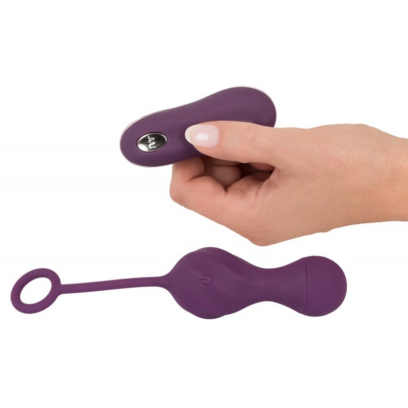 SMILE RC Love Balls - akkus, rádiós vibrációs tojás (lila) 45372 termék bemutató kép