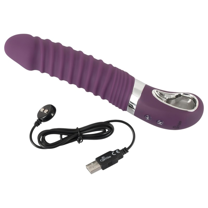 SMILE Soft - akkus, melegítő vibrátor (lila) 108688 termék bemutató kép
