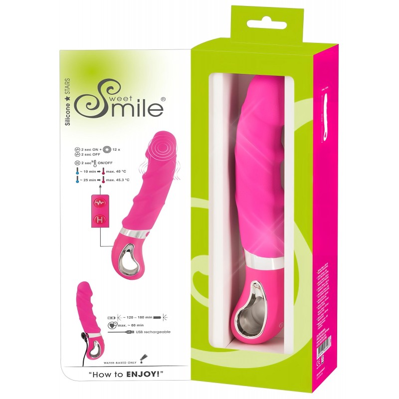 SMILE Soft - akkus, melegítő vibrátor (pink) 108652 termék bemutató kép