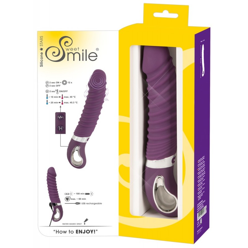 SMILE Soft - akkus, melegítős vibrátor (lila) 41865 termék bemutató kép